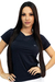 Baby look Feminina designer gola e laterais frontal e costas Preto