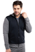 Jaqueta masculino sport moletom com bolso e zíper PRETO COM CHUMBO