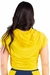 Camiseta Cropped Com Touca Manga Curta Amarelo na internet