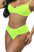 Tanga Biquíni Drapeado Amarelo Neon