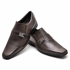 Sapato Casual Conforto Couro Marrom 013 - comprar online