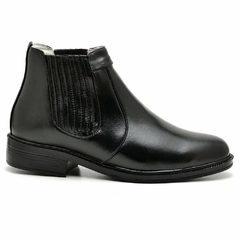 Botina Casual Conforto Couro De Carneiro Preto 1501 - comprar online