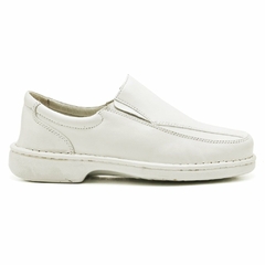 Sapato Casual Conforto Couro De Carneiro Branco 2001 - comprar online