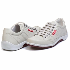 Sapatênis Casual Conforto Couro Natural 3016