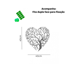 Arvore Coração Em Mdf Natural