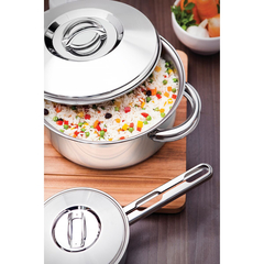 Caçarola Tramontina Solar Rasa em Aço Inox 28 cm 7,1 L
