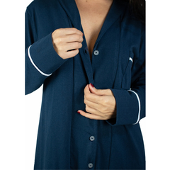Camisola Manga Longa Algodão – Marinho