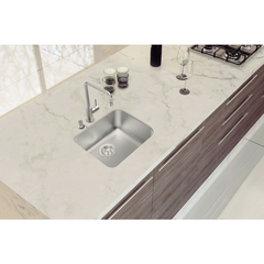 Cuba de Embutir Tramontina Dora 40 BL R6 em Aço Inox Acetinado com Válvula 4 1/2