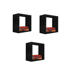 Kit 3 Nicho Decorativo 55X55X15 cm Em Mdf