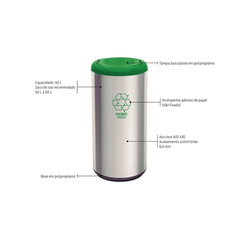 Lixeira Inox Tramontina Piemonte 40 L