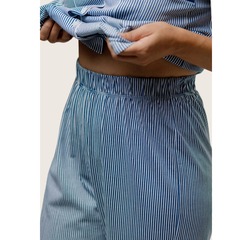 Pijama Americano Manga Curta com Calca Algodão – Marinho Listrado