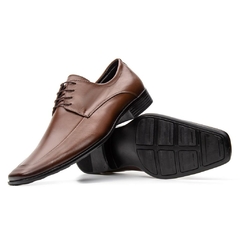 Sapato Social Masculino Couro Derby De Amarrar - comprar online