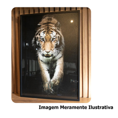 Quadro Abstratos e Geometricos Clean Dynamic c/ Moldura Prata e Vidro