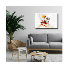 Quadro Abstratos e Geometricos Clean Dynamic c/ Moldura Prata e Vidro