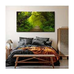 Quadro Paisagens e Natureza Coastal c/ Moldura Prata e Vidro