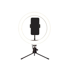 Suporte tipo Ring Light Livestream 10 Pol. com Tripé Ajustavel USB - AC370