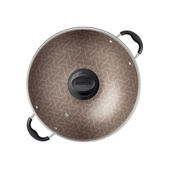 Wok Tramontina Paris Antiaderente Vermelho com Tampa de Vidro 32 cm 4,4 L