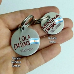 chapitas identificacion metal aluminio chica en internet