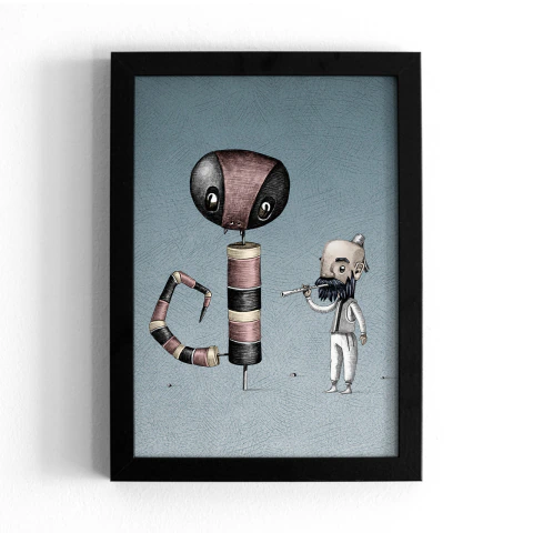 Lámina ilustrada enmarcada (impresión) – 039 - comprar online