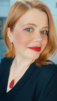 Imagem do Kit brincos e colar rubi banho ouro