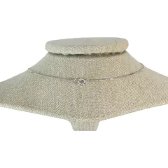 fecho colar do colar do conjunto semijoia quadrado cristal preto leitoso banhado a ródio