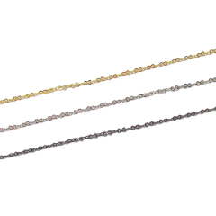 corrente semijoia modelo oitinho banhada 