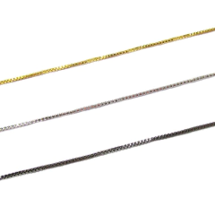 corrente semijoia modelo veneziana de 1 mm banhada