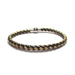 Kit pulseiras couro marrons - Lolla Rodriguez Semijoias