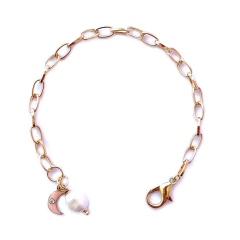 Kit trio pulseiras lua e búzio banho ouro - comprar online