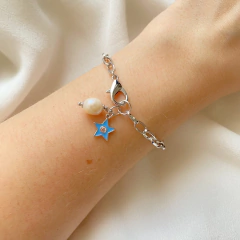 Imagem do Pulseira intuição pérola água doce banho ródio