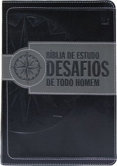BÍBLIA DE ESTUDO GRANDE NVI DESAFIOS DE TODO HOMEM PRETA CÓD. 24490