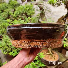 Vaso cerâmico FujiPot alta queima esmaltado A9x32Cm