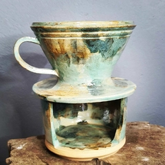Conjunto de coador de café em cerâmica FujiPot clusiva
