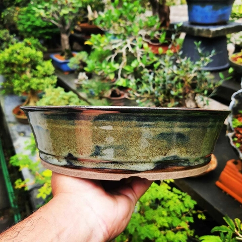 Vaso cerâmico FujiPot alta queima esmaltado A6x23Cm