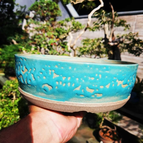 Vaso cerâmico FujiPot alta queima esmaltado A6,3x21Cm
