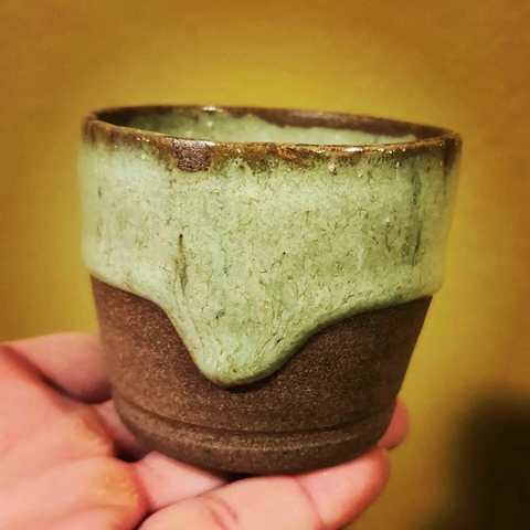 Copo cerâmico FujiPot alta queima esmaltado A6x6,5Cm