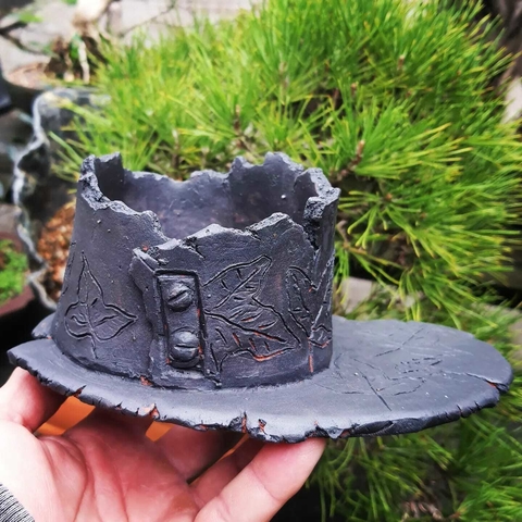 Vaso de bonsai orgânico com base lateral - Fujipot