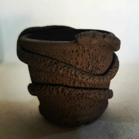 Vaso texturizado sem esmalte A5x5,5Cm