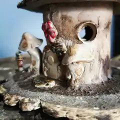 Casinha de cerâmica A12x12x12Cm
