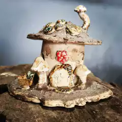 Casinha de cerâmica A12x12x12Cm - comprar online