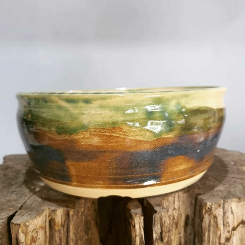 Vaso cerâmico FujiPot alta queima esmaltado A7,8x19,5Cm
