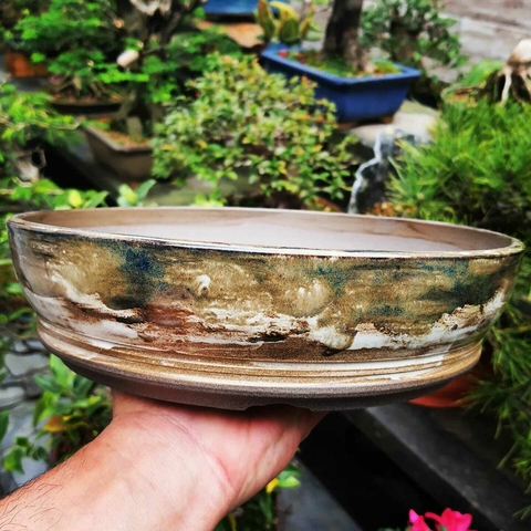 Vaso cerâmico FujiPot alta queima esmaltado A6x23,5Cm