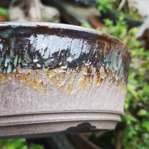 Vaso cerâmico FujiPot alta queima esmaltado A6x19Cm