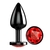 Plug Anal Black Diamond Pedra Vermelha 7x 2,8cm Delicious-cod32136/32136LT