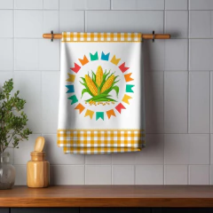 Pano De Prato Atoalhado Festa Junina Arráia - loja online