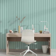 Papel De Parede Adesivo Ripado Verde Menta na internet