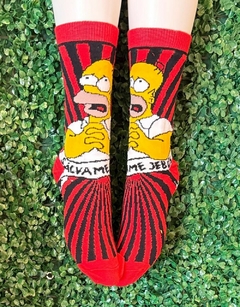 Medias Simpsons - Homero Salvame Jebus - Tienda Regalona