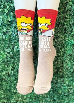 Medias Simpsons - Lisa Simpson Maldito Sistema- - Tienda Regalona