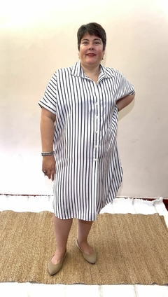Maxi-camisa rayada - comprar online