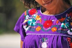 VESTIDO LAS FLORES LARGO VIOLETA - comprar online